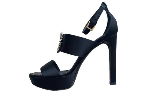 LOUIS VUITTON One Strap Sandals Women's Black