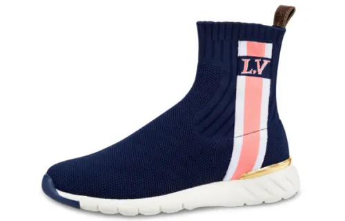 LOUIS VUITTON Aftergame High Top Sneakers Pink/Black Women's