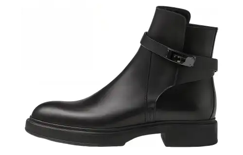 HERMES Veo Ankle Boots Men's Black