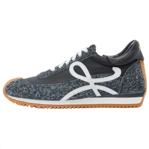 LOEWE Flow Runner Suede Low top Casual Shoes Men's Charcoal Gray