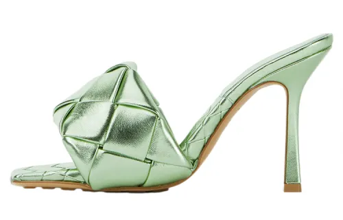 Bottega Veneta Intreccio Metallised Mules Women's