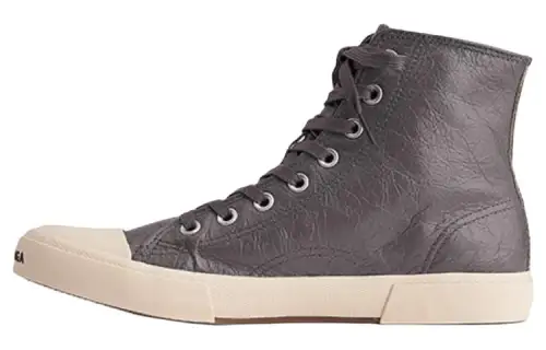 Balenciaga Paris High Top Sneakers 'Brown Leather And White Rubber'