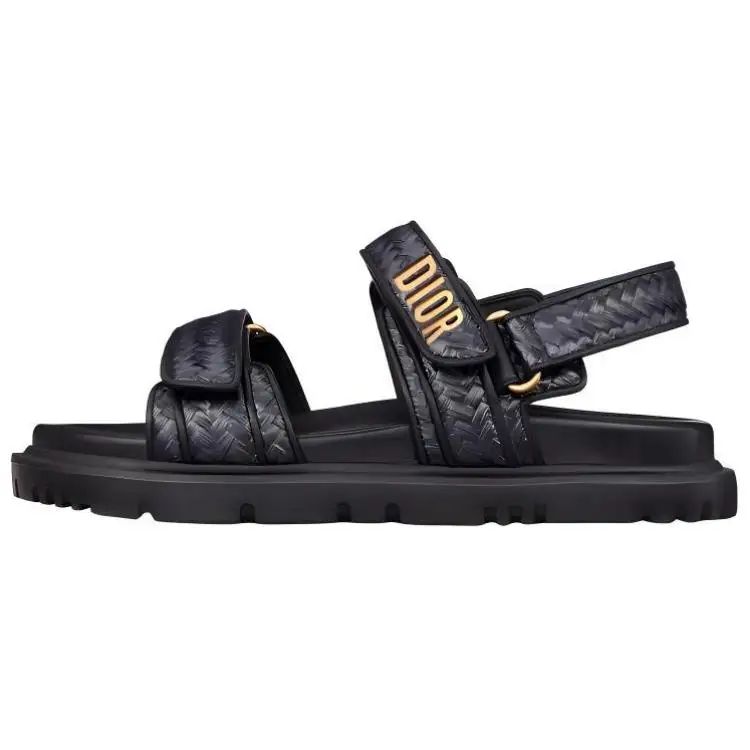 DIOR DiorAct Leather Stylish Sandal Women's Black