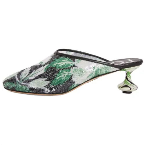LOEWE Toy Closed Toe Slippers 4.5cm Women's Furong Green