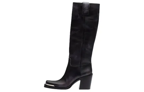 MIU MIU Knee high Boots Women's Black