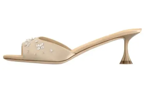LOUIS VUITTON Blossom Slide Slippers 5.5cm Women's Beige