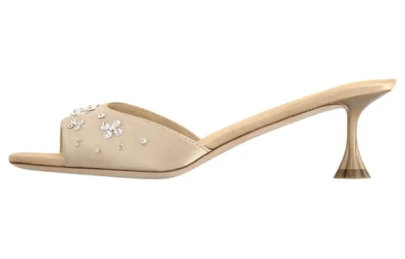 LOUIS VUITTON Blossom Slide Slippers 5.5cm Women's Beige