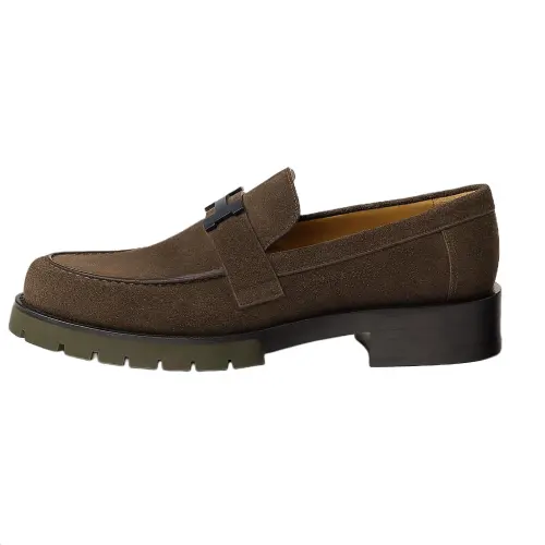 HERMES Gregoire Loafers Men's Coffee