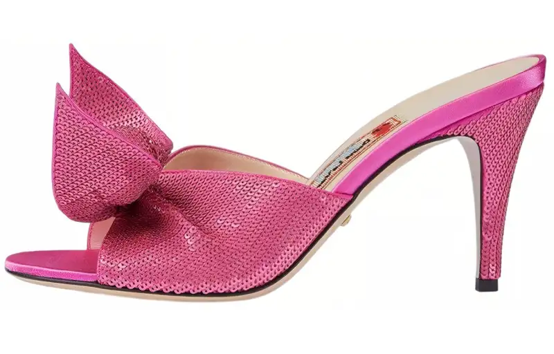 GUCCI Quick Dry Quick Dry Slide Slippers Women's Fuchsia Year Of The Rabbit Limited Edition