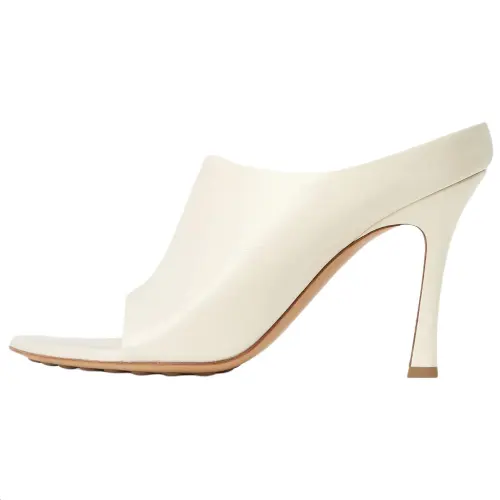 Bottega Veneta Slide Slippers 9cm Women's White
