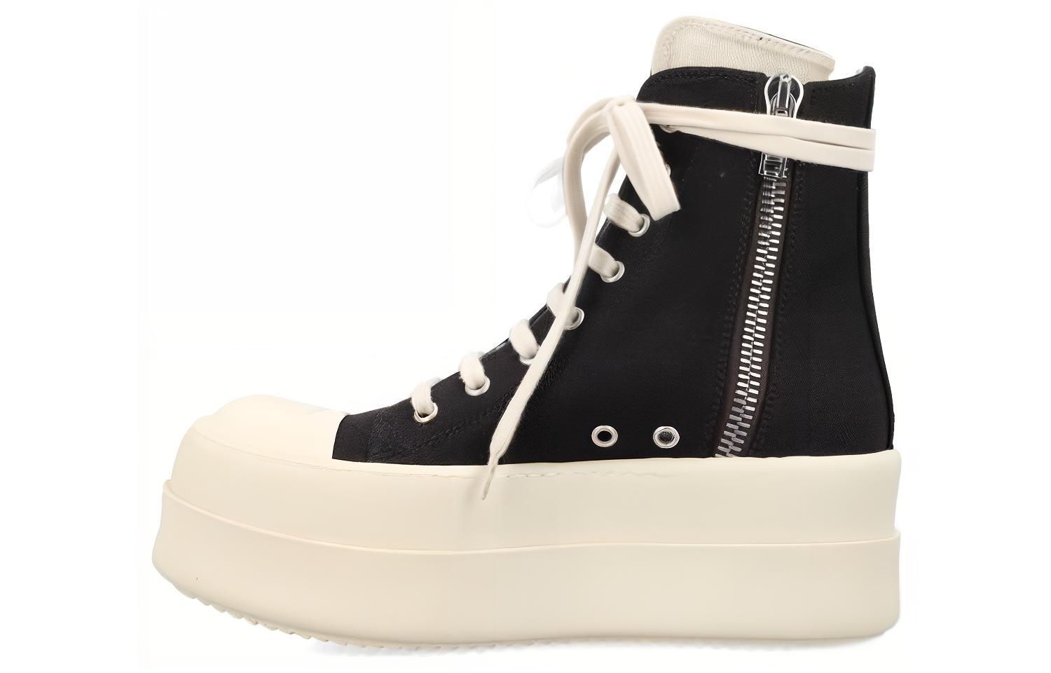 Rick Owens DRKSHDW High top Canvas Shoes Women's Black