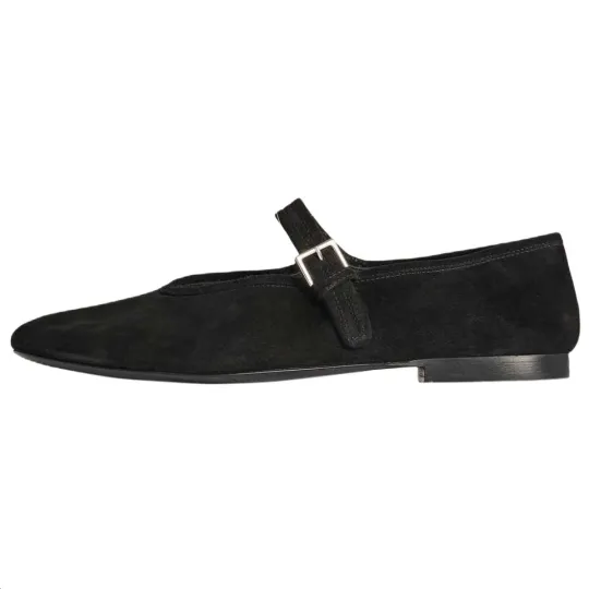 THE ROW Boheme MJ Flat Mary Jane Shoes Women's Black