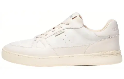 COACH CitySole Leather Abrasion Resistant Low top Sports Casual Shoes Men's White
