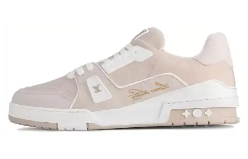 LOUIS VUITTON Trainer Denim Low top Skateboard Shoes Men's Pink