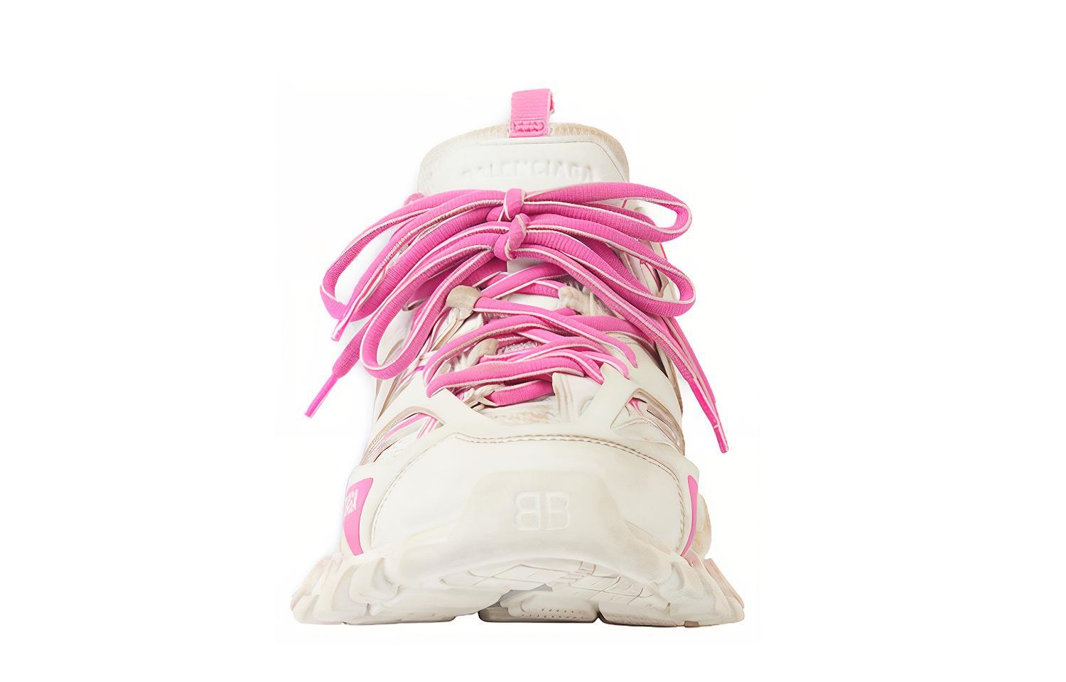 Женские кроссовки Balenciaga Track (розово-белый) — фото 3
