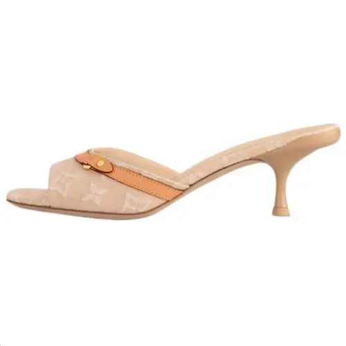LOUIS VUITTON Revival Slide Slippers 5.5cm Women's Beige