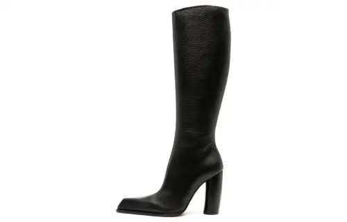 OFF-WHITE 110mm Pointed Knee-high Leather Boot