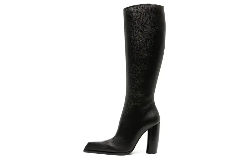 OFF-WHITE 110mm Pointed Knee-high Leather Boot