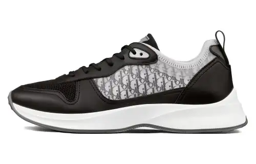 DIOR B25 Runner Black Grey Oblique Leather