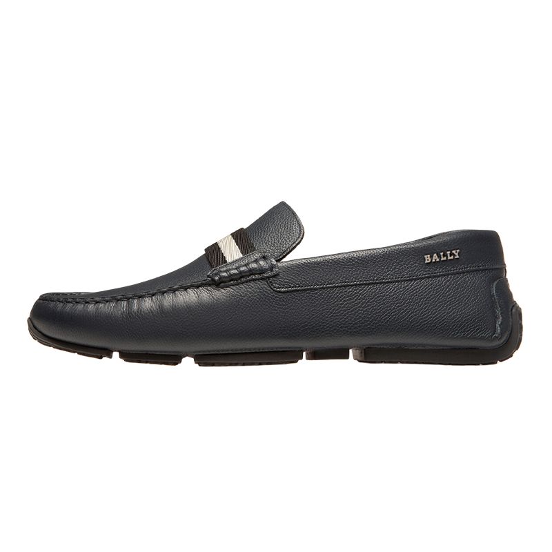 BALLY Bally Pearce Leather Fashion Flat Casual Shoes Men's Blue
