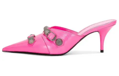 Balenciaga Cagole Closed Toe Slippers Women's Pink
