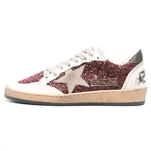 Golden Goose Ball Star Leather Low top Skateboard Shoes Women's Red