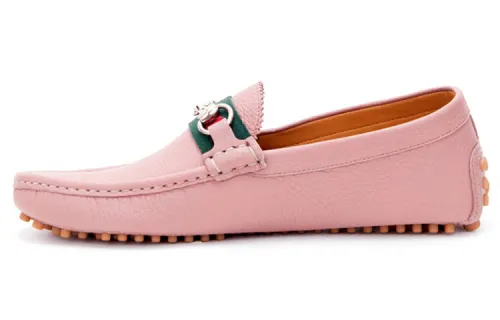 GUCCI Horsebit Gommino Loafers Women's Pink