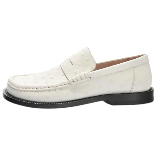 LOEWE Campo Calfskin Loafers Men's White