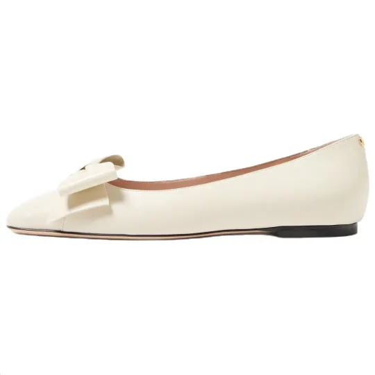 Valentino Bowow Round Toe Slip On Ballet Flats Women's