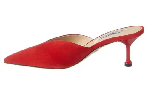 PRADA Closed Toe Slippers Women's Red