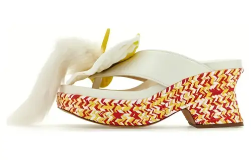 LOEWE Petal Stylish Sandal Women's White Yellow Red