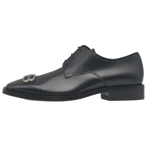 Balenciaga Rim Derby Leather Shoes 'Black'