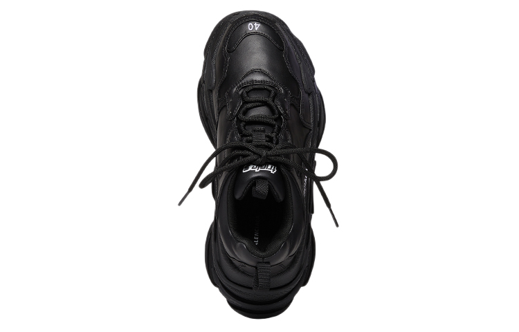 Мужские кроссовки Balenciaga Triple S (черные) — фото 4
