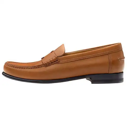 HERMES Kennedy Cow Leather Casual Shoes Women's Brown