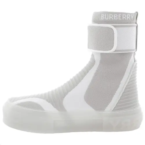 Burberry Vanilla High top Skateboard Shoes Women's White