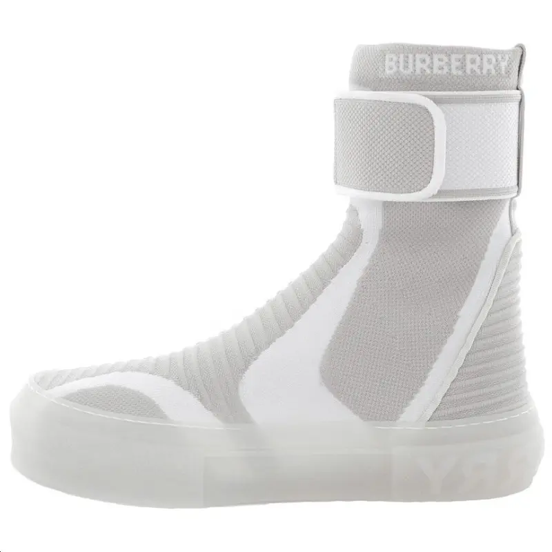 Burberry Vanilla High top Skateboard Shoes Women's White