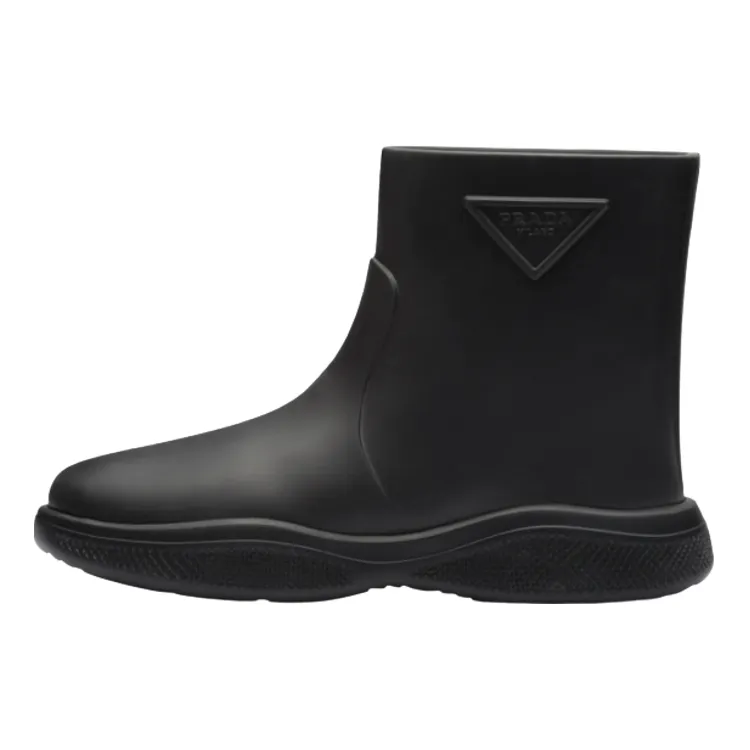 PRADA Rubber Ankle Boots Men's Black