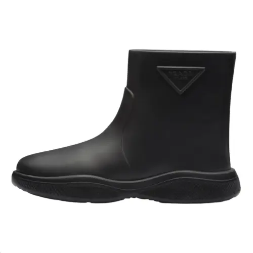 PRADA Rubber Ankle Boots Men's Black