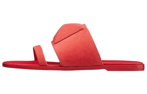 HERMES Slide Slippers Women's Red