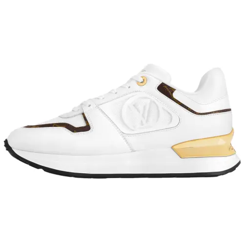LOUIS VUITTON Run Away Canvas Leather Low top Casual Shoes Women's White