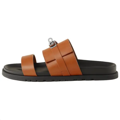 HERMES Jackson Slide Slippers Men's Brown