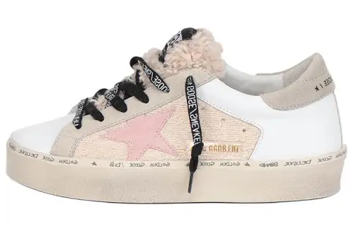 Golden Goose Hi Star Stylish Skateboarding Shoes Women's Brown Distressed