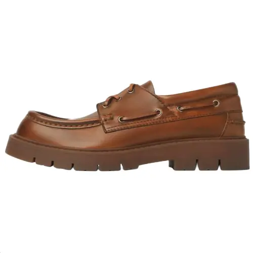 Bottega Veneta Haddock Boat Shoes Men's Brown