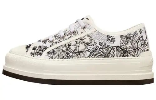 DIOR Women's Walk'N'DIOR Platform Sneaker 'Embroidered Cotton - Toile De Jouy Voyage'