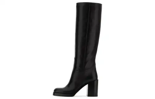 PRADA 90mm Knee-high Leather Boots