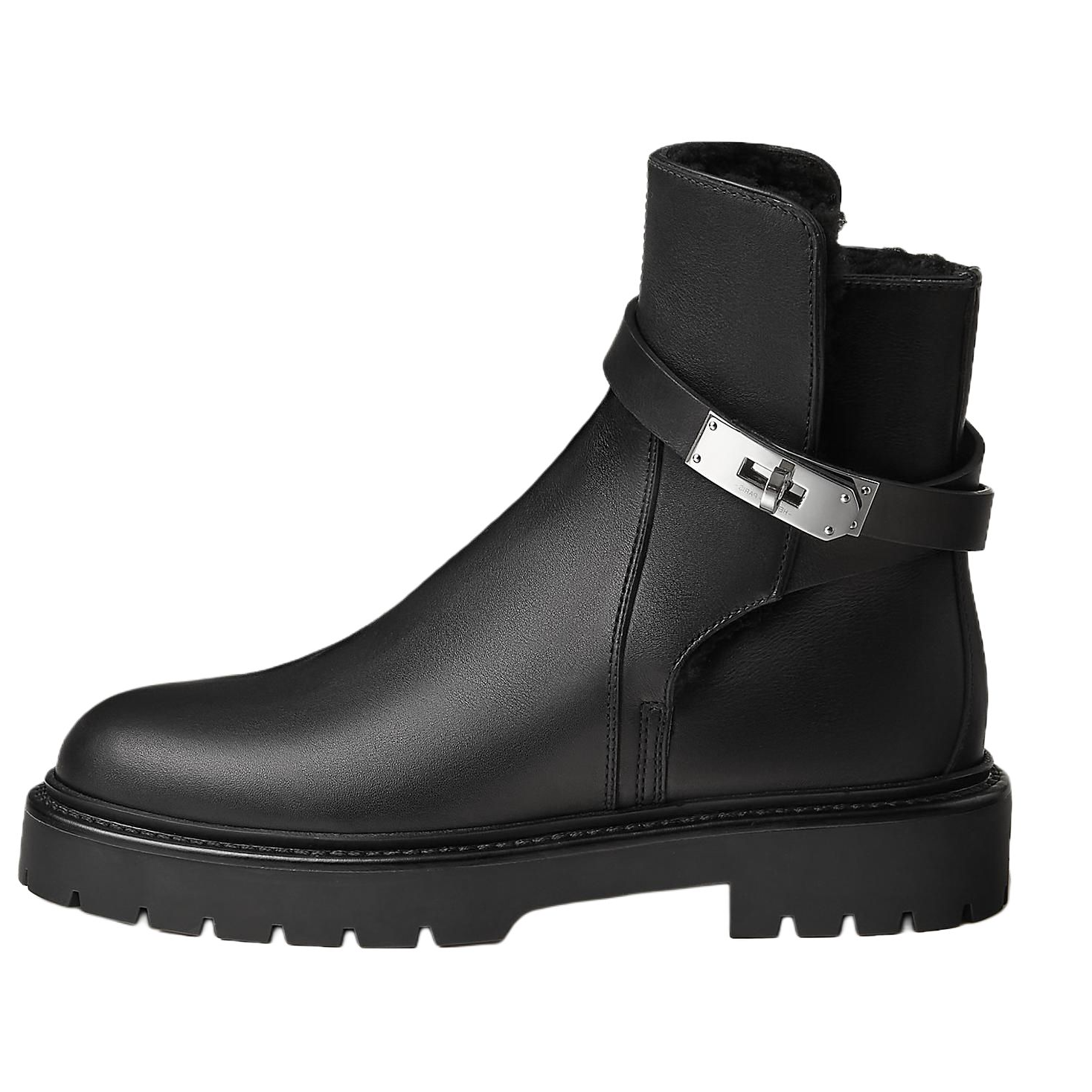 Женские ботинки Hermes (черные)