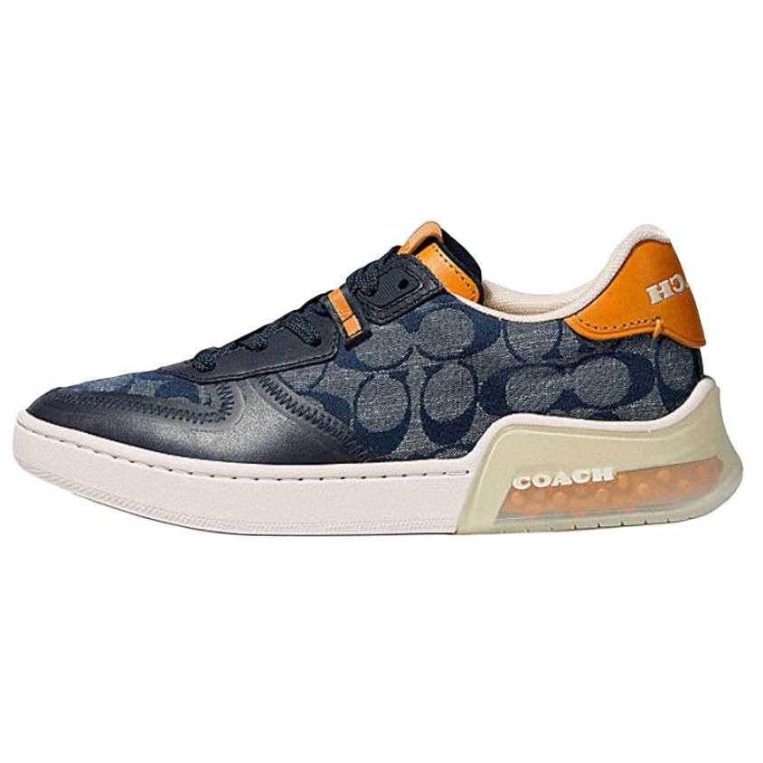 COACH CitySole Court Low top Stylish Skateboarding Shoes Women's Denim Blue