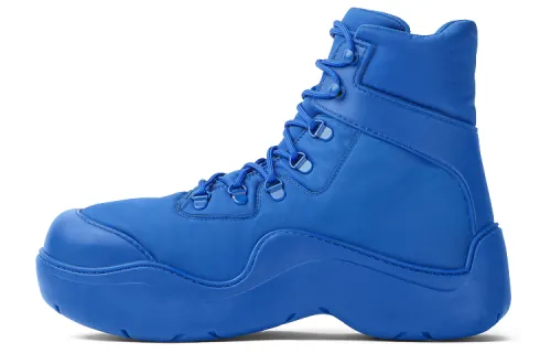 Bottega Veneta Puddle Bomber Ankle Boot Cobalt Women's