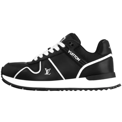 LOUIS VUITTON Run Away Cow Leather Low top Casual Shoes Men's Black