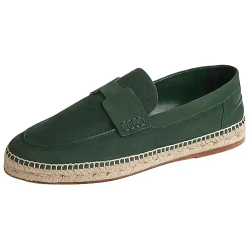 HERMES Trip Espadrilles Men's Dark Green